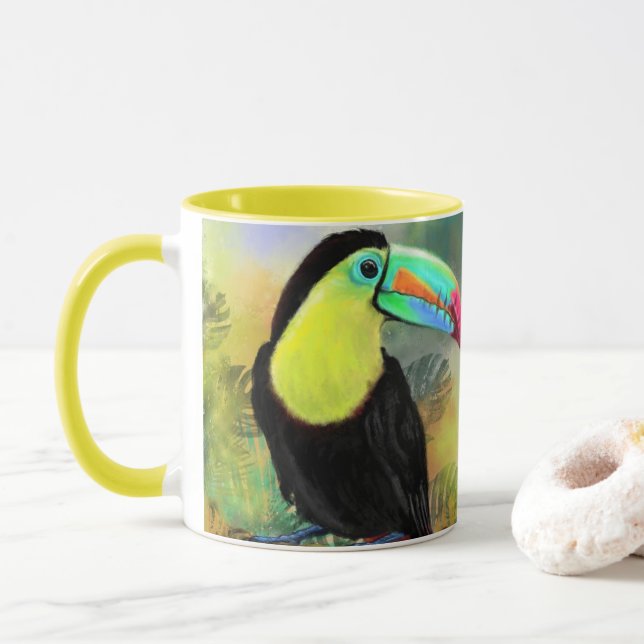 Tropiskt Toucan-kaffe Mugg (Med munk)
