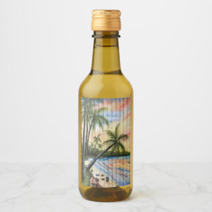 TROPISKT TRÄD BEACH-BLINDER HANDFLATAN VINETIKETT