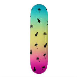 Tropiskt tryck mini skateboard bräda 18,7 cm