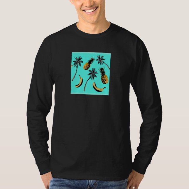 Tropiskt tryckmönster t shirt (Framsida)