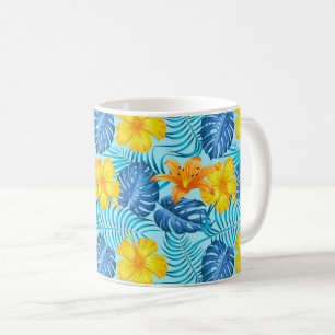 Tropiskt tryckt kaffe Mugg