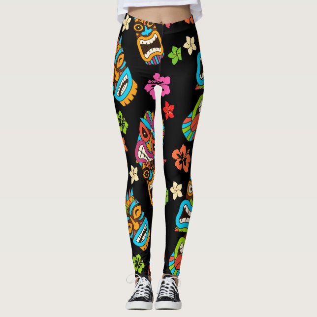 Tropiskt utskrift från Hawaii Leggings (Framsida)