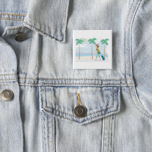 Tropiskt Vacation Traveler Roligt Beach Travel Knapp