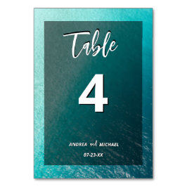 Tropiskt val av sommarströ i Oceanen Bröllop Bordsnummer