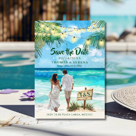 Tropiskt val för QR-kod - spara datummålet Inbjudningar