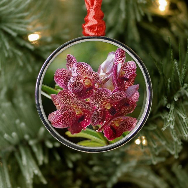 Tropiskt Vanda Orchid-kluster Julgransprydnad Metall (Träd)