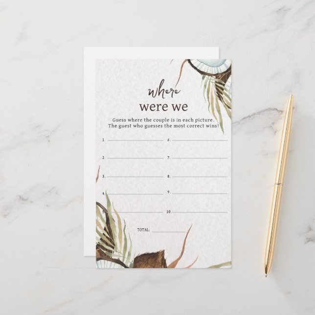 Tropiskt var var vi möhippa-spel (Fram/Back In Situ)