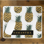 Tropiskt vattenfärgad ananas Mönster med Namn Musmatta<br><div class="desc">Tropiskt vattenfärgad ananas Mönster med Namn</div>