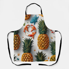 Tropiskt vattenfärgad ananas, sömlös Mönster