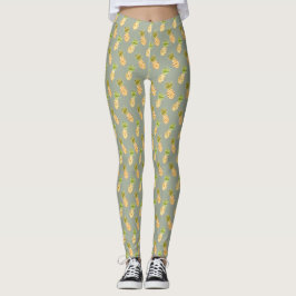 Tropiskt vattenfärgsananas Mönster Leggings