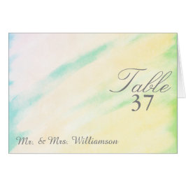 Tropiskt vattenfärgsBordsnummer Bröllop OBS Kort