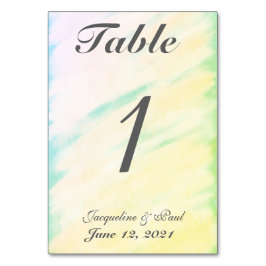 Tropiskt vattenfärgsnr Bröllop Bord Bordsnummer