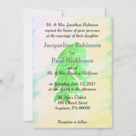 Tropiskt vattenfärgssuite Löv Bröllop Suite Inbjudningar