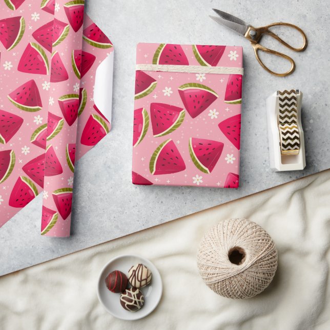 Tropiskt vattenmelon, färskt presentpapper (Hantverk)