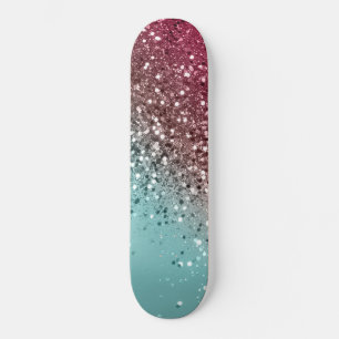Tropiskt vattenmelon Glitter #1 Mini Skateboard Bräda 18,5 Cm