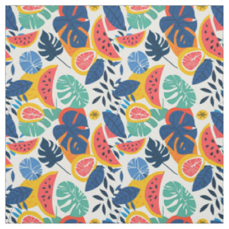 Tropiskt vattenmelon & Pineapple-mönster Tyg