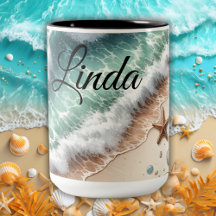 Tropiskt Vibrant Sand Beach Personlig Namn