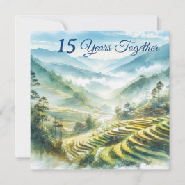 Tropiskt Vietnam Destination Blue White Classic Kort