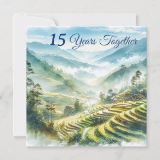 Tropiskt Vietnam Destination Blue White Classic Kort