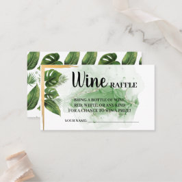 Tropiskt Vin Raffle Biljett Möhippa-kort