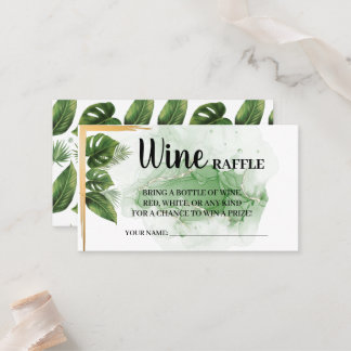 Tropiskt Vin Raffle Biljett Möhippa-kort