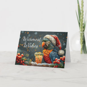 Tropiskt vinterkort för Parrot-Helgdag Meddelande