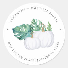 Tropiskt vit Pumpkin-Returadress