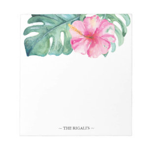 Tropiskt Watercolor Personlig Stationery Anteckningsblock