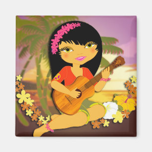 TROPOGIRL-Ukulele Magnet