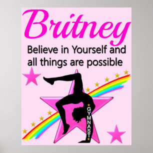 TROR ATT GYMNASTICS POSTER I DIN ANPASSNINGSBAR