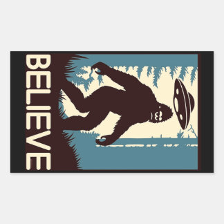 TROR Bigfoot UFO Rektangulärt Klistermärke