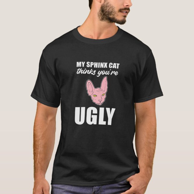 Tror du är ful kattperson t shirt (Framsida)