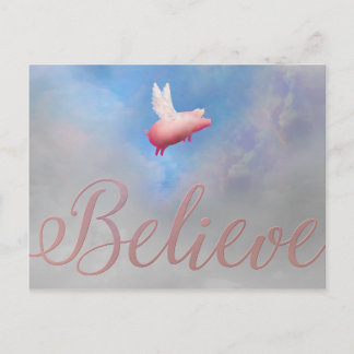 Tror-du - besök min butik på: www.zazzle.com/pigsw vykort
