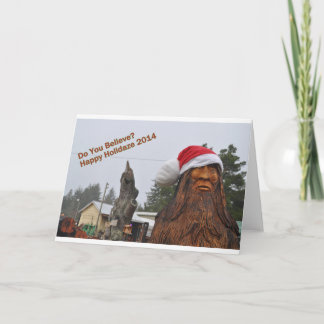 "Tror du" det Santa Bigfoot helgdagkortet Helgkort