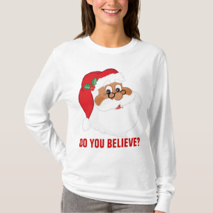 Tror du i svart jultomten? t shirt