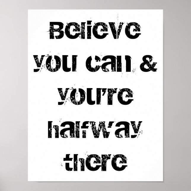 Tror du kan och du är halvvägs poster (Framsidan)