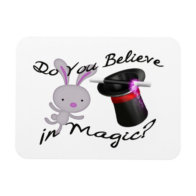 Tror du på Magic Top hat & Rabbit? Magnet (Horisontell)