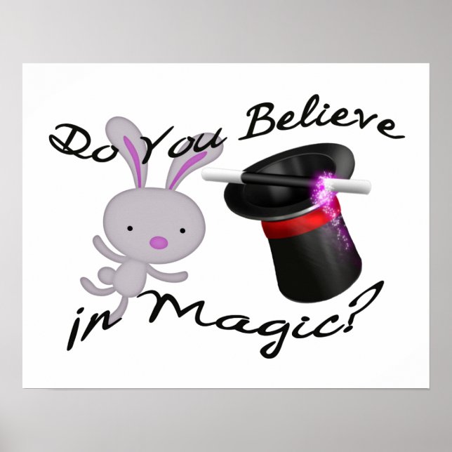 Tror du på Magic Top hat & Rabbit? Poster (Framsidan)