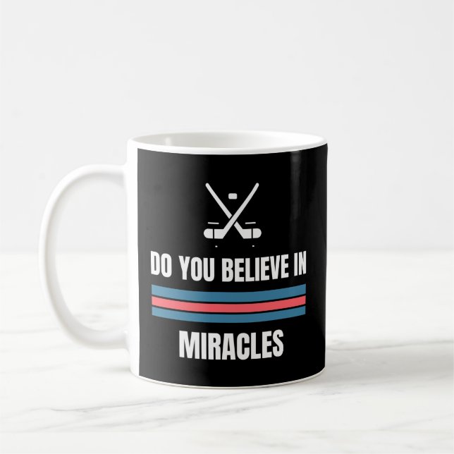Tror du på Miracles American Hockey? Kaffemugg (Vänster)