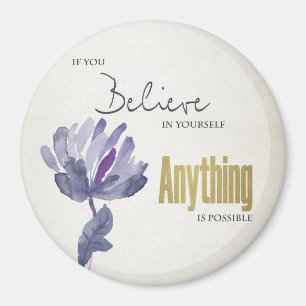 TROR I DIN EGEN, NÅGONTING MÖJLIGT BLÅS BLOMMIG MAGNET
