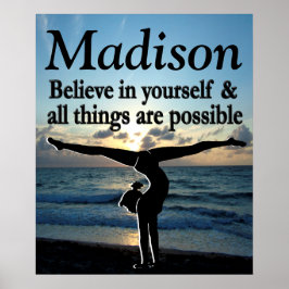 TROR I ER ANPASSNINGSBAR ATT GYMNAST GIRL POSTER