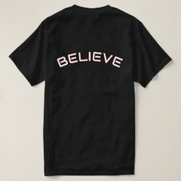 Tror Inspirerande Citat Herr Svart T-Shirt 