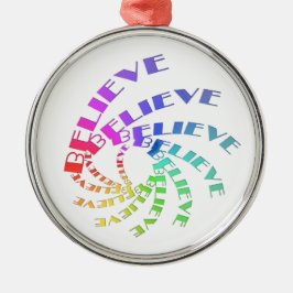 TROR inspirerande Ord i färgdesign Julgransprydnad Metall