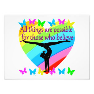 TROR PÅ DINA GYMNASTIKDREAMS BEFOGENHET FOTOTRYCK