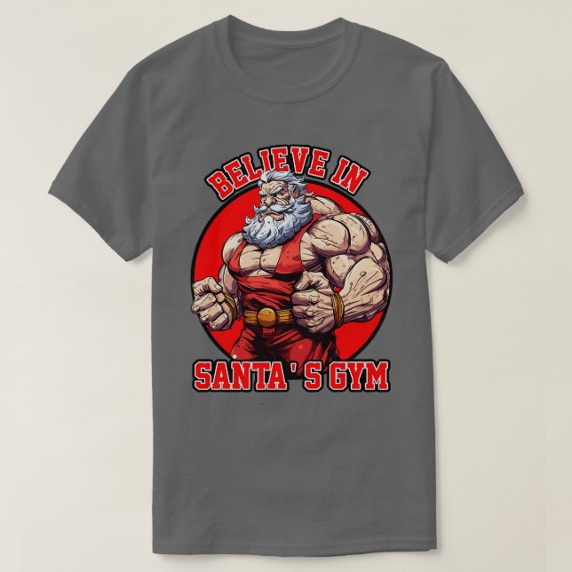 TROR PÅ SANTAS GYM North Swole Muscle T Shirt (Design framsida)