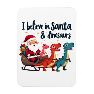 tror på tomten och dinosaurier (julriddinos) magnet