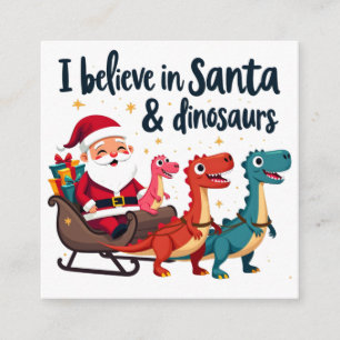 tror på tomten och dinosaurier (julriddinos) tilläggskort