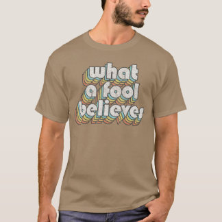 Tror Retro Dumhet Vintage Musik Rock Urblekt Stil T Shirt