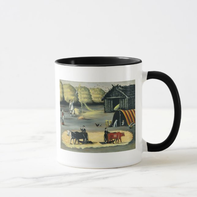Tröska golv i ett georgiskt land mugg (Höger)