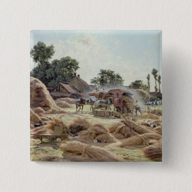 Tröska - maskin 1896 knapp (Framsida)